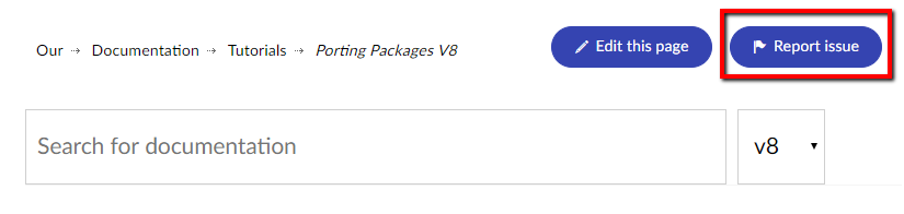 Our issue button