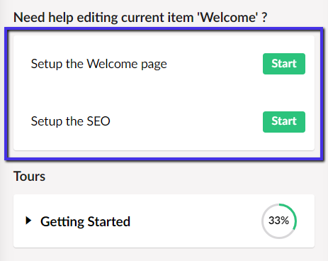 Content Type specific tours