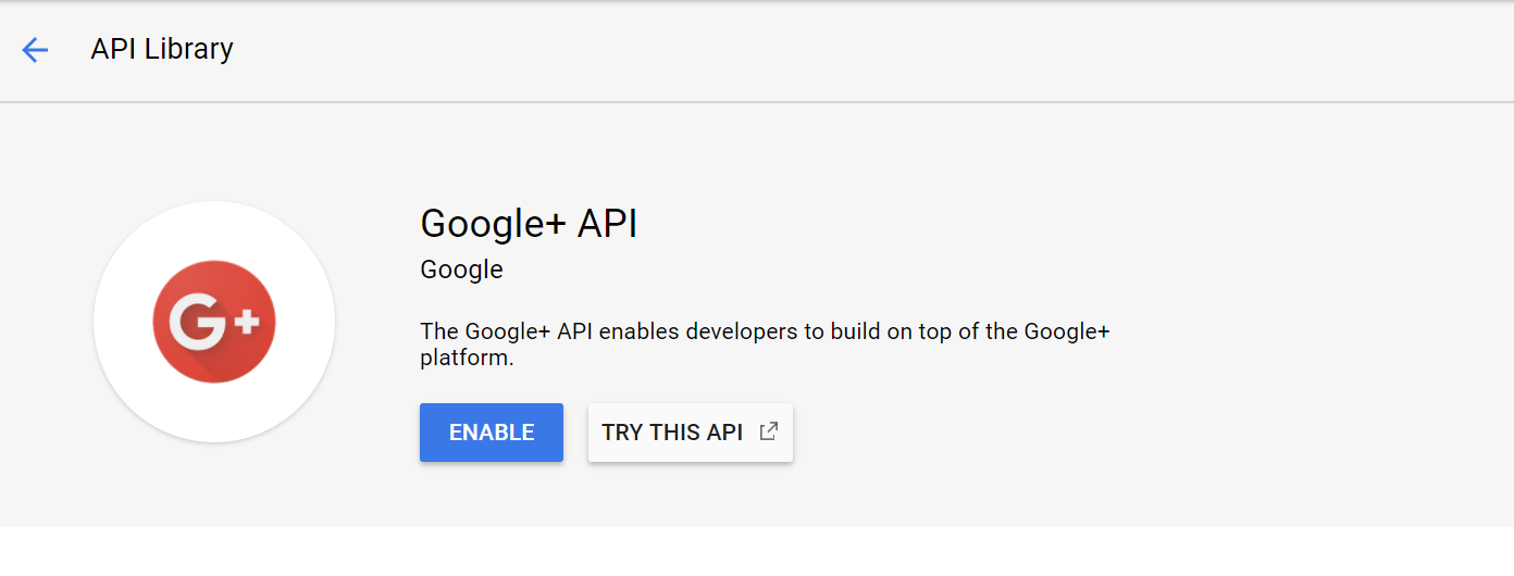 Add Google Plus API