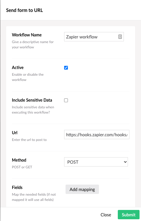 Umbraco Forms Send form to URL webhook