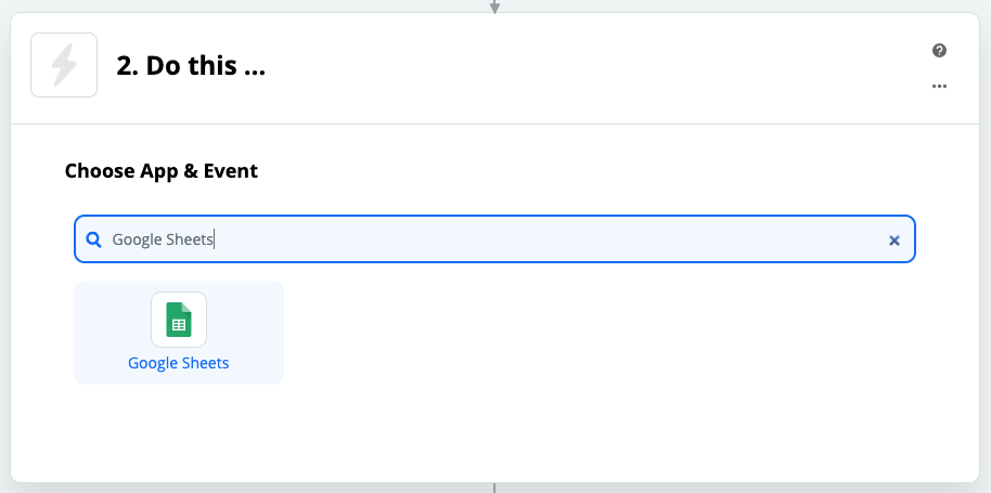 Zapier Google Sheets App