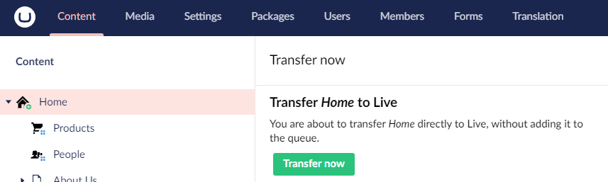Transfer Content