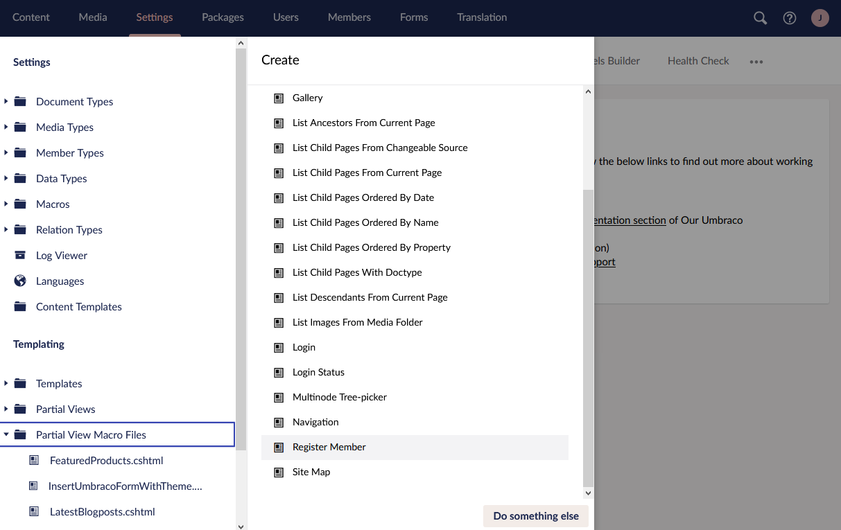 Partial macro register