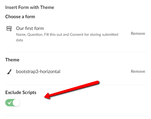 Exclude scripts