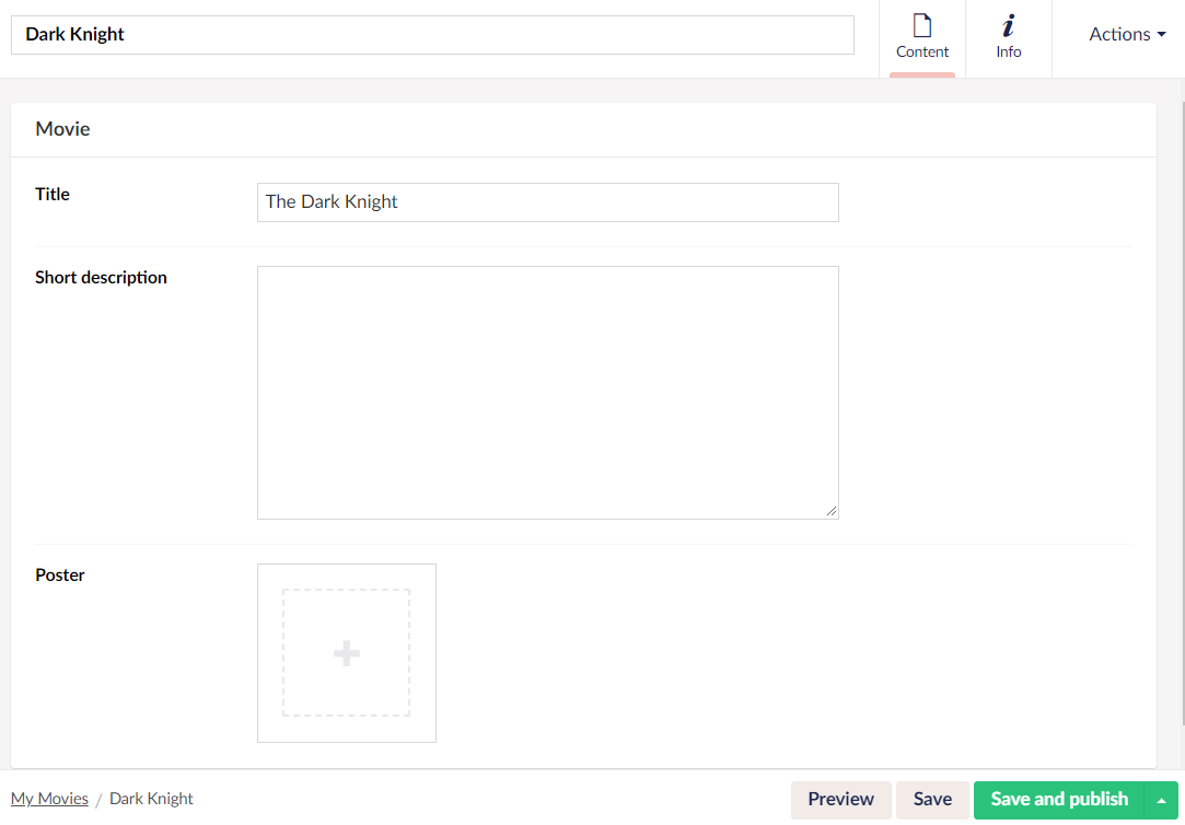 Nested Content - Single Item Mode
