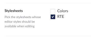 Choose stylesheets on the Data Type