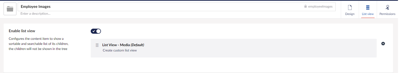Enable List View