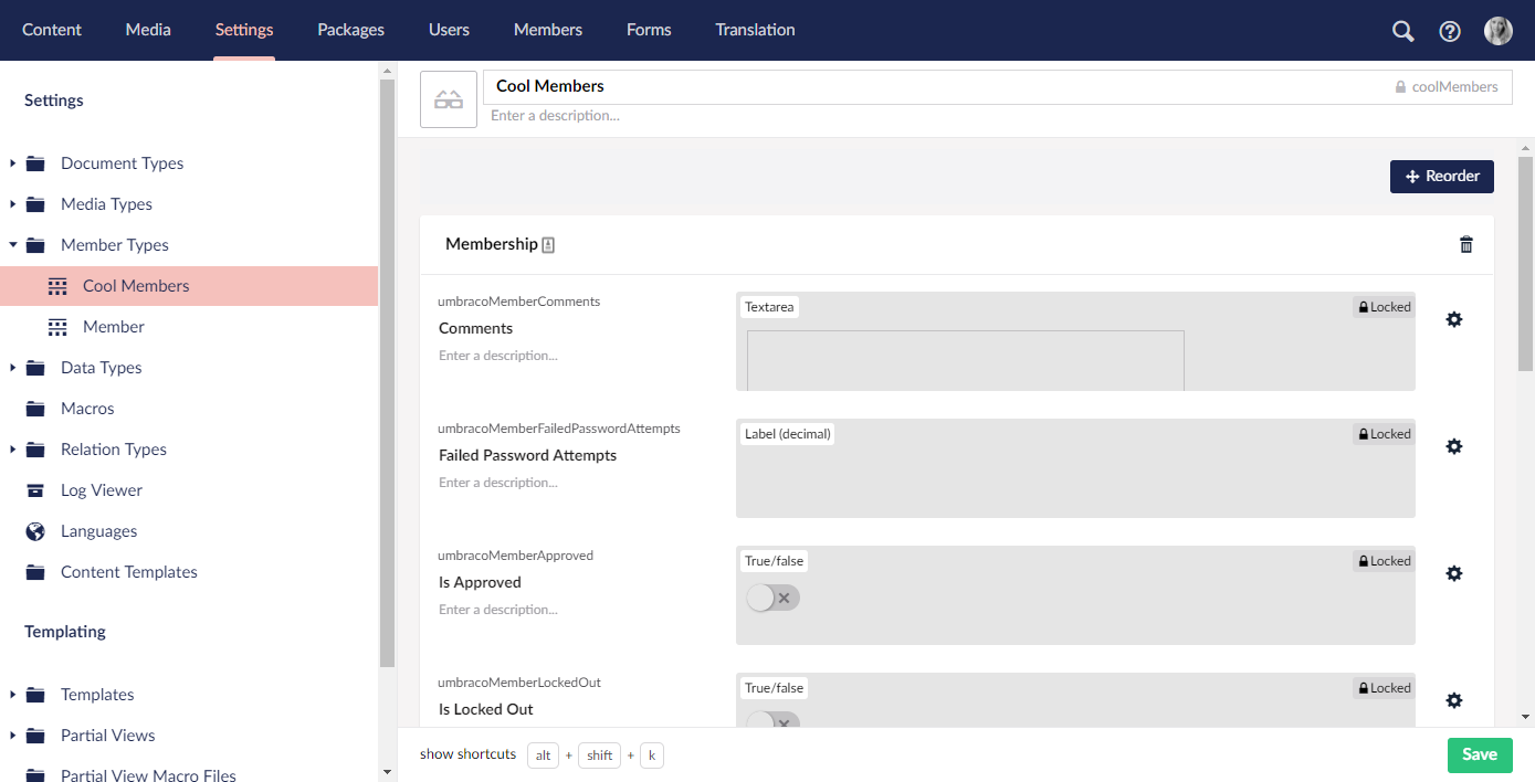 Member Type Editor