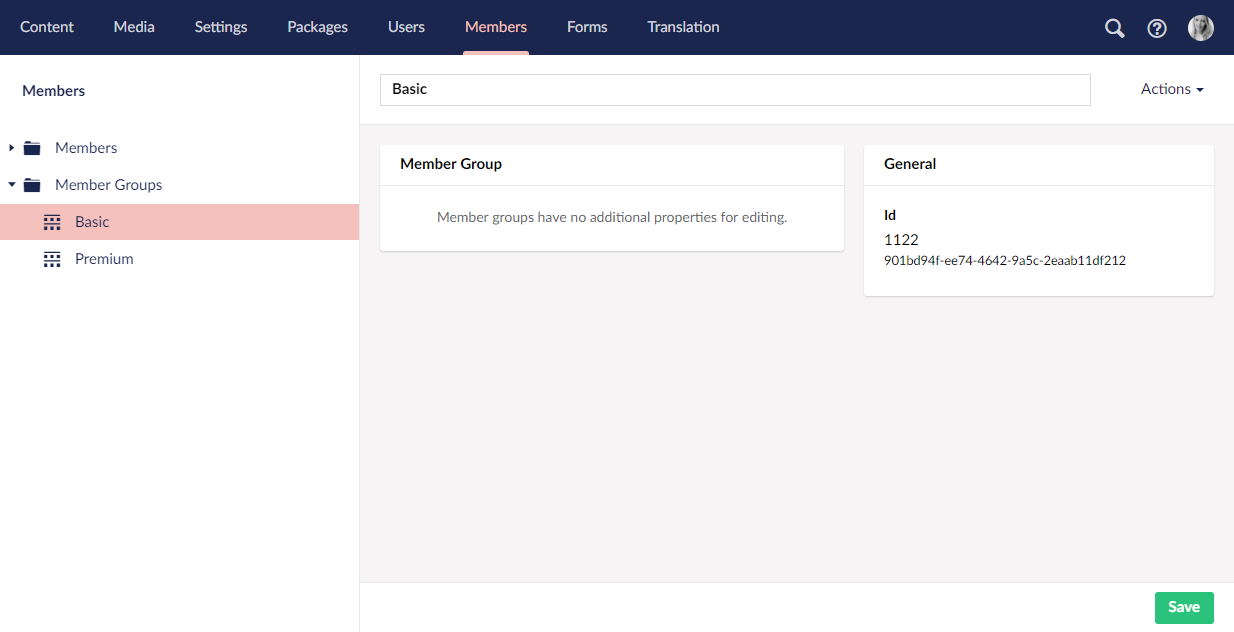 Creating a Member Group