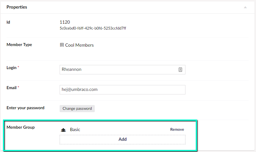 Assigning a Member Group