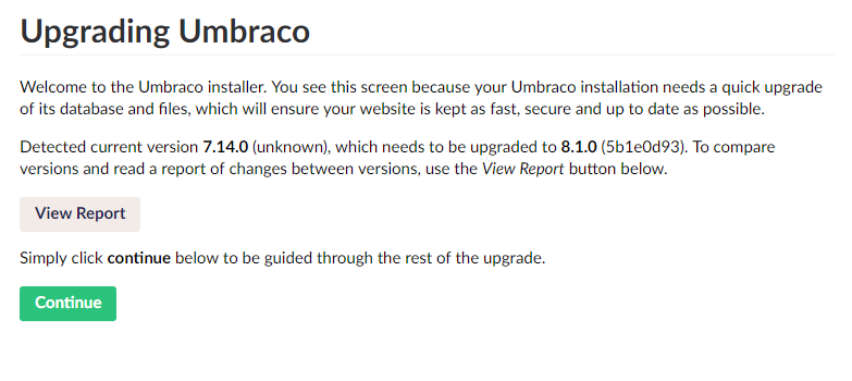 Upgrade database to 8.1