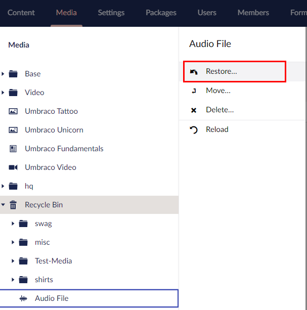 Restore Folder