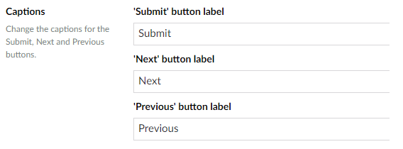 Form settings stylesheet