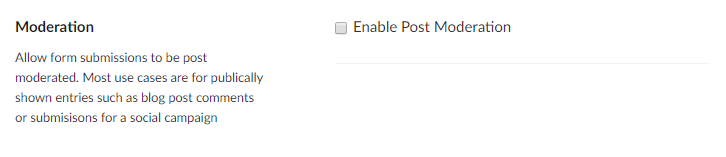 Form settings validation
