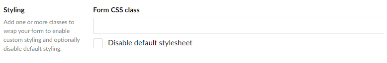 Form settings stylesheet