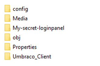 Umbraco-folder on disk - after