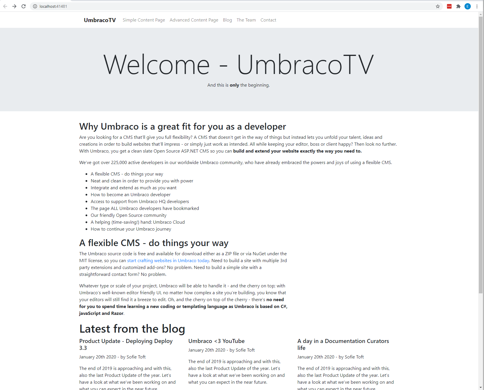 An Unstyled Homepage