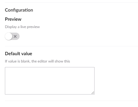An example of how the configuration will look