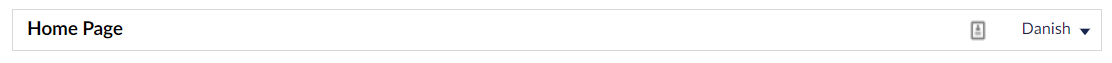 Language Variant dropdown