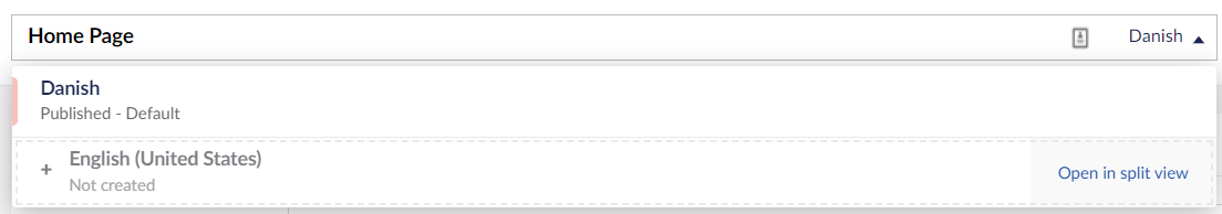 Open Language in Splitview
