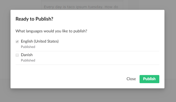 Publishing Variant content