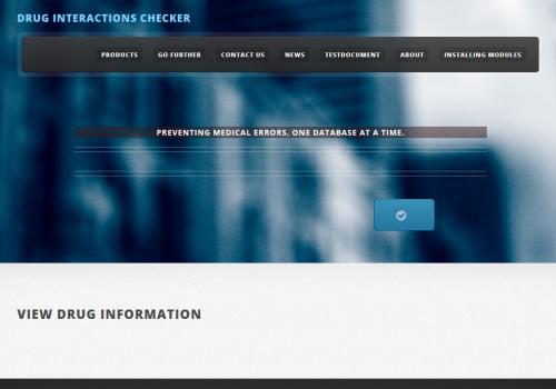 Screenshot of resulting web page