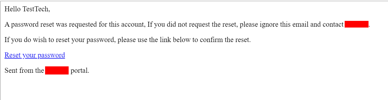 Reset Email