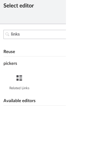 No option to add a new realted links picker