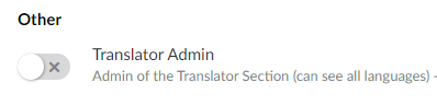 Translator Admin Action