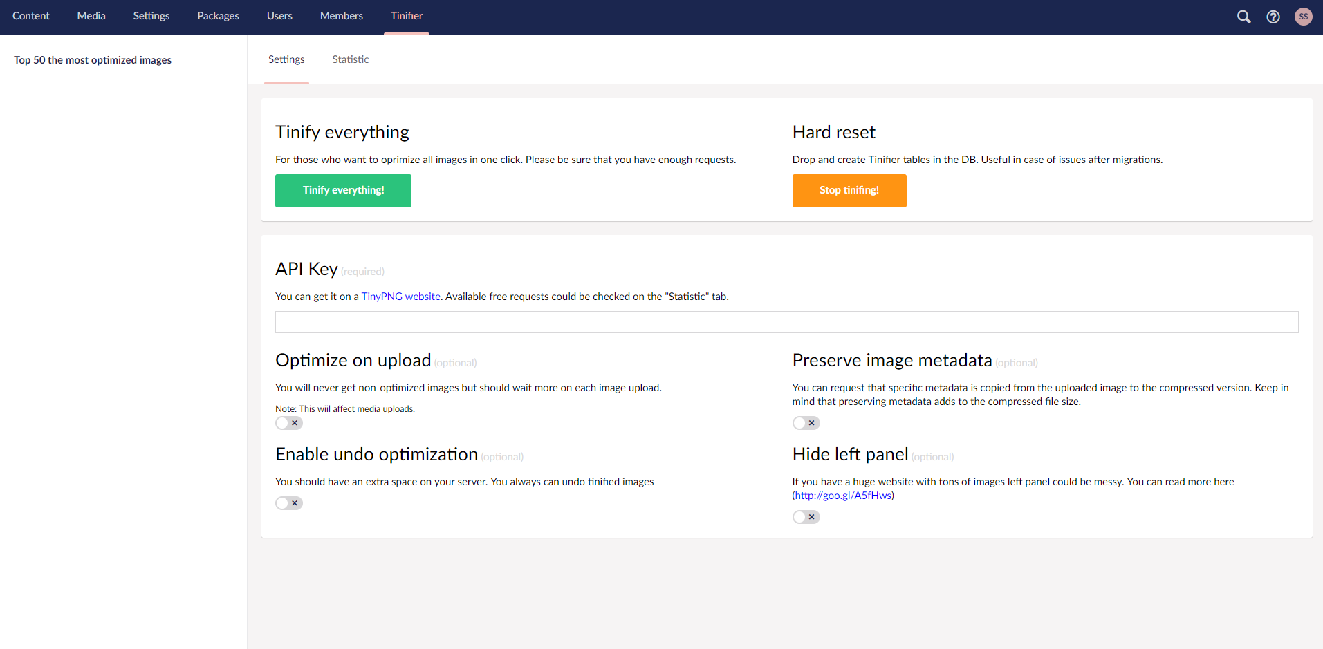 Tinifier works in Umbraco 8.3