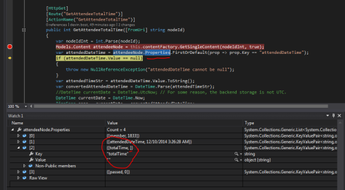 Image of property not appearing from API controller in Visual Studio