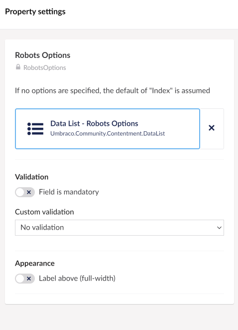 Property Settings