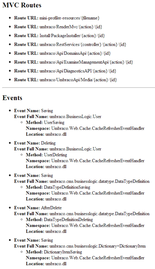 MVC Routes & Umbraco Events