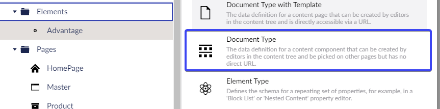Document Type as Element Type