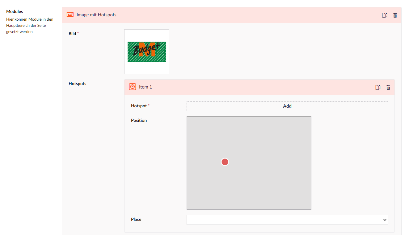 Printscreen oh Structure in Umbraco