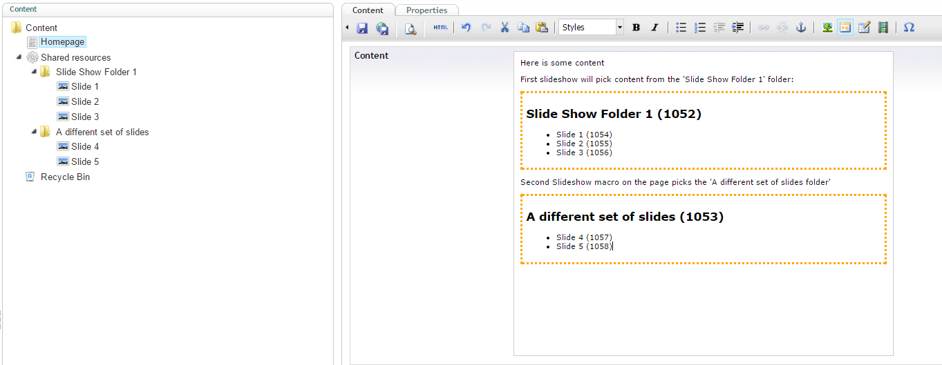 Add A second macro, but pick a different slide show folder
