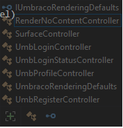 Umbraco controller list