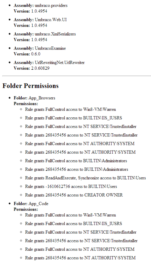 Preview of Umbraco Diagnostics