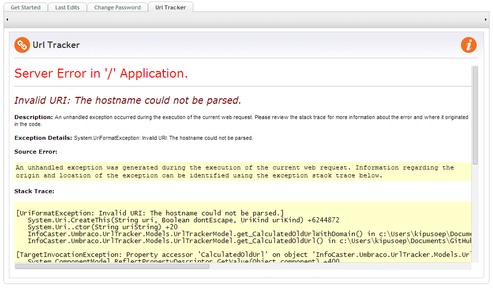 Could not parse. Invalid uri: the HOSTNAME could not be parsed что делать. Application Error Invalid HOSTNAME. Invalid character in HOSTNAME java. Get property values Umbraco.