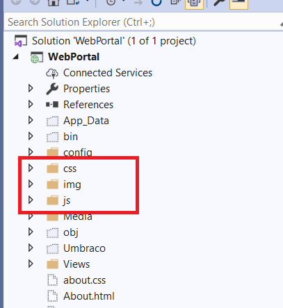 Files in Visual Studio